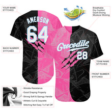 Load image into Gallery viewer, Custom Graffiti Pattern White-Light Blue 3D Authentic Baseball Jersey
