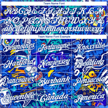 Load image into Gallery viewer, Custom Graffiti Pattern White-Royal 3D Authentic Baseball Jersey
