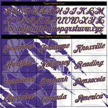 Load image into Gallery viewer, Custom Graffiti Pattern Purple-Old Gold 3D Performance T-Shirt
