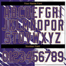 Load image into Gallery viewer, Custom Graffiti Pattern Purple-Old Gold 3D Performance T-Shirt
