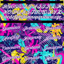 Load image into Gallery viewer, Custom Graffiti Pattern White-Purple 3D Performance T-Shirt
