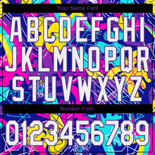 Load image into Gallery viewer, Custom Graffiti Pattern White-Purple 3D Performance T-Shirt
