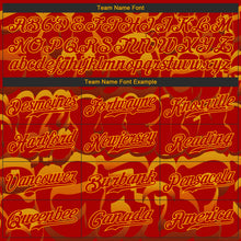 Load image into Gallery viewer, Custom Graffiti Pattern Red-Gold 3D Authentic Baseball Jersey
