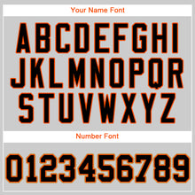 Load image into Gallery viewer, Custom Gray Black-Orange Authentic Baseball Jersey

