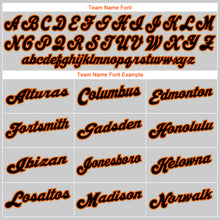 Load image into Gallery viewer, Custom Gray Black-Orange Authentic Baseball Jersey
