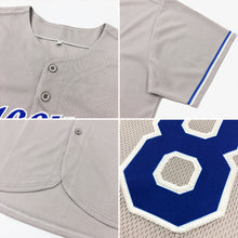 Load image into Gallery viewer, Custom Gray Navy-Gold Authentic Baseball Jersey
