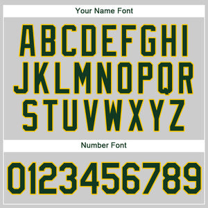 Custom Gray Green-Gold Authentic Baseball Jersey