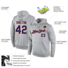Load image into Gallery viewer, Custom Stitched Gray Royal-Orange Sports Pullover Sweatshirt Hoodie
