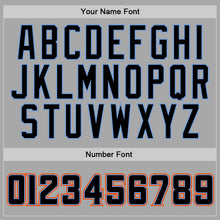 Load image into Gallery viewer, Custom Stitched Gray Black-Orange Sports Pullover Sweatshirt Hoodie
