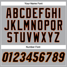 Load image into Gallery viewer, Custom Gray Black-Orange Authentic Baseball Jersey
