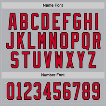 Load image into Gallery viewer, Custom Gray Red-Black Hockey Jersey
