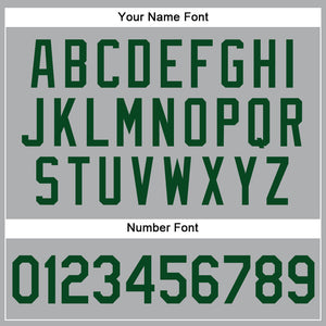 Custom Gray Green-Black Authentic Baseball Jersey