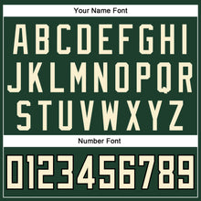 Load image into Gallery viewer, Custom Green Cream-Black Authentic Baseball Jersey
