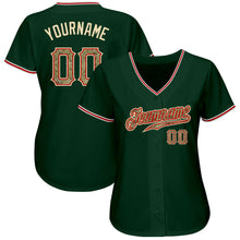 Load image into Gallery viewer, Custom Green Camo-Red Authentic Baseball Jersey

