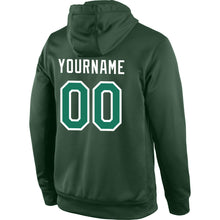 Load image into Gallery viewer, Custom Stitched Green Kelly Green-White Sports Pullover Sweatshirt Hoodie
