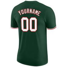 Load image into Gallery viewer, Custom Green White-Red Performance T-Shirt
