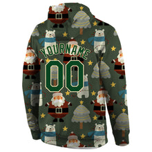 Load image into Gallery viewer, Custom Stitched Green Green-Cream Christmas 3D Sports Pullover Sweatshirt Hoodie
