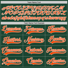 Load image into Gallery viewer, Custom Green Orange-White Authentic Baseball Jersey
