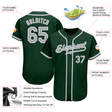 Load image into Gallery viewer, Custom Green Gray-White Authentic Baseball Jersey
