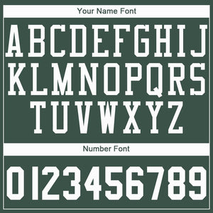Custom Hunter Green White Round Neck Basketball Jersey - Fcustom
