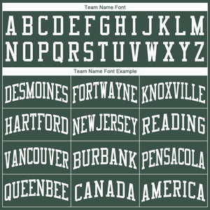 Custom Hunter Green White Round Neck Basketball Jersey - Fcustom