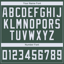 Load image into Gallery viewer, Custom Hunter Green White Round Neck Basketball Jersey - Fcustom
