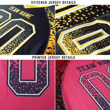 Load image into Gallery viewer, Custom Scarlet Black-Gold Mesh Drift Fashion Football Jersey
