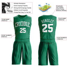 Load image into Gallery viewer, Custom Kelly Green White Round Neck Suit Basketball Jersey - Fcustom
