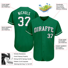 Load image into Gallery viewer, Custom Kelly Green White-Gray Authentic St. Patrick&#39;s Day Baseball Jersey
