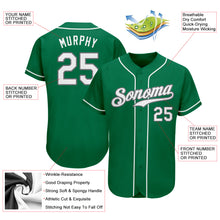 Load image into Gallery viewer, Custom Kelly Green White-Gray Authentic St. Patrick&#39;s Day Baseball Jersey
