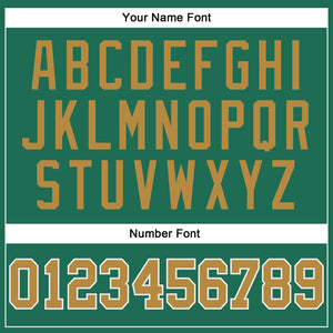 Custom Kelly Green Old Gold-White Authentic Throwback Basketball Jersey