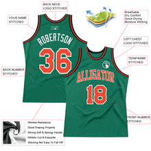 Load image into Gallery viewer, Custom Kelly Green Orange-White Authentic Throwback Basketball Jersey
