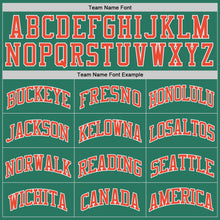 Load image into Gallery viewer, Custom Kelly Green Orange-White Authentic Throwback Basketball Jersey
