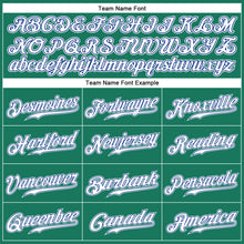 Load image into Gallery viewer, Custom Kelly Green White Pinstripe White-Royal Authentic Baseball Jersey
