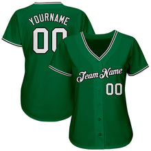 Load image into Gallery viewer, Custom Kelly Green White-Black Authentic Baseball Jersey
