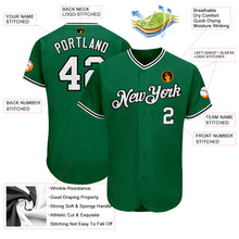 Load image into Gallery viewer, Custom Kelly Green White-Black Authentic Baseball Jersey
