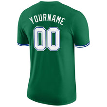 Load image into Gallery viewer, Custom Kelly Green White-Royal Performance T-Shirt
