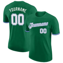 Load image into Gallery viewer, Custom Kelly Green White-Royal Performance T-Shirt
