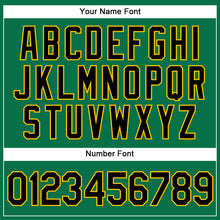 Load image into Gallery viewer, Custom Kelly Green Black-Gold Authentic Baseball Jersey
