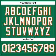 Load image into Gallery viewer, Custom Kelly Green White-Orange Authentic Baseball Jersey

