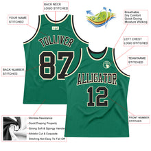 Load image into Gallery viewer, Custom Kelly Green Black-Cream Authentic Throwback Basketball Jersey

