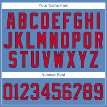 Load image into Gallery viewer, Custom Light Blue Red-Navy Performance T-Shirt
