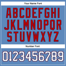 Load image into Gallery viewer, Custom Light Blue White-Red Authentic Baseball Jersey
