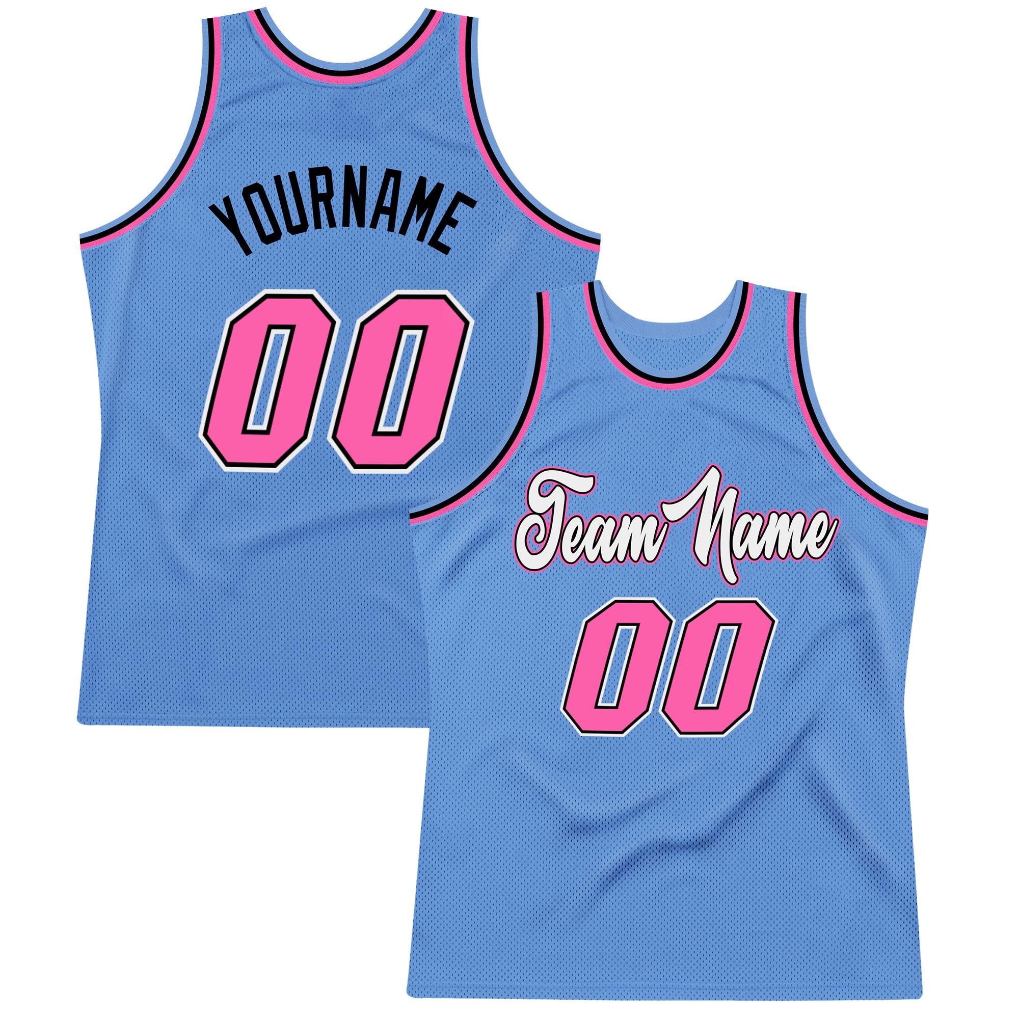 Cheap Custom Navy Pink-Light Blue Authentic Throwback Basketball Jersey  Free Shipping – CustomJerseysPro