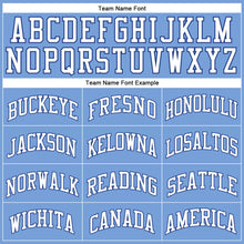 Load image into Gallery viewer, Custom Light Blue Royal-White Authentic Throwback Basketball Jersey
