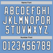Load image into Gallery viewer, Custom Light Blue White-Black Hockey Jersey
