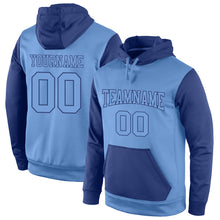 Load image into Gallery viewer, Custom Stitched Light Blue Light Blue-Royal Sports Pullover Sweatshirt Hoodie
