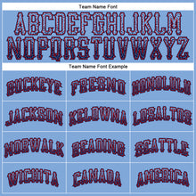 Load image into Gallery viewer, Custom Light Blue Navy-Red Authentic Drift Fashion Baseball Jersey
