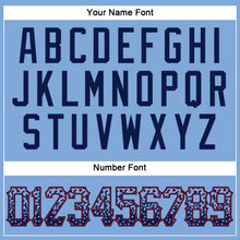 Load image into Gallery viewer, Custom Light Blue Navy-Red Authentic Drift Fashion Baseball Jersey
