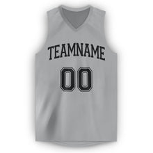 Load image into Gallery viewer, Custom Gray Black V-Neck Basketball Jersey - Fcustom
